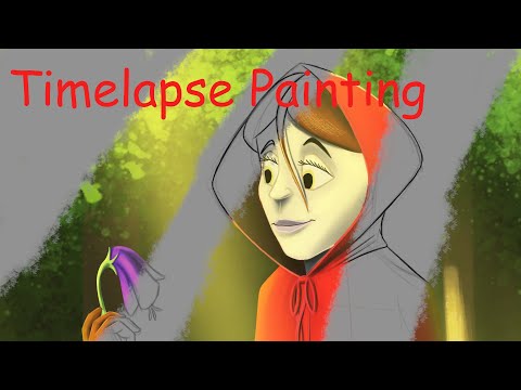 Red Riding Hood - Character Design - Timelapse Painting