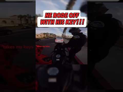 Moto Cop Takes Riders Key Then Rides Off With It | @Mnsty.r6  #motorcycle #cop #police