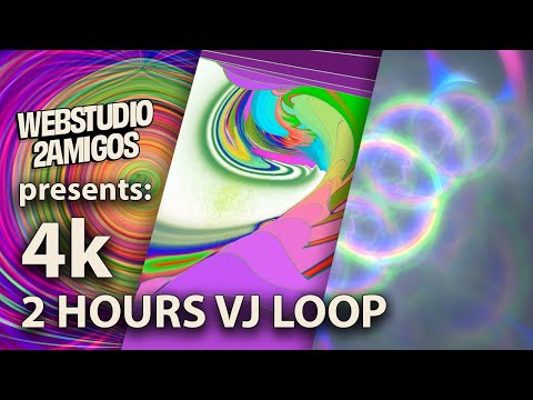 4k VJ loop - Hypnotic Vibes - 2 Hours of Colorful Visuals