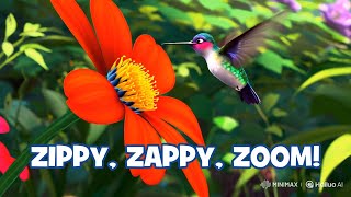 Hummingbird song  |  Zippy, Zappy, Zoom  |  Animated Children's Songs  |  Toddler Tunes