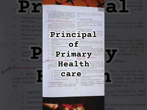 Principal of Primary Health Care #shorts #ytshorts #youtubeshorts #primaryhealthcare #viralshorts