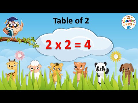 Table of 2 | Multiplication Tables for Kids | 2 ka Pahada | Maths Tables | Learning Kids TV