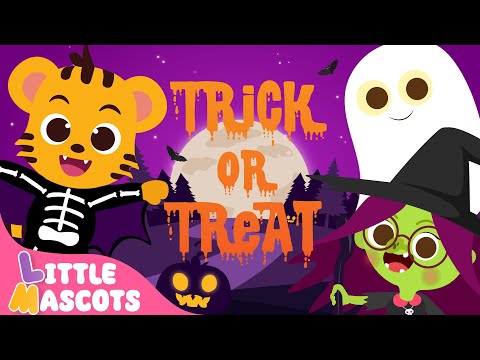 Trick or treat | 🎃Halloween Song🎃 | Little Mascots Nursery Rhymes for Kids