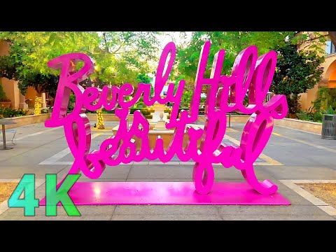 Beverly Hills Walk on Sunset, Los Angeles California USA 4K - UHD