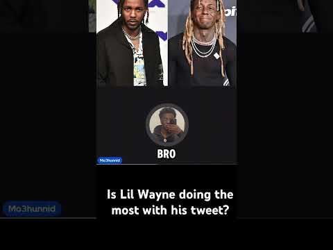 Is Lil Wayne doing the most with his tweet on Kendrick? #lilwayne #kendricklamar #youtubeshorts