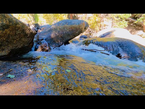 Water Flowing Screensaver (No Sound) — 4K UHD Waterfall Flowing Over Boulder