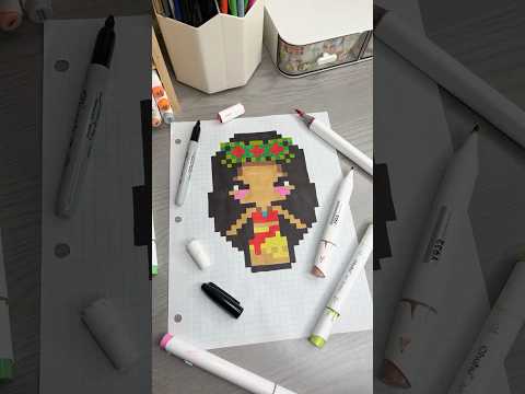 🌴Moana Pixel Art🥥!?! #pixel #pixelart #pixelartideas #art #drawing #moana