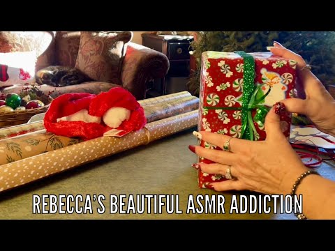 ASMR Cozy Gift Wrapping~Christmas! (No talking version) 3 different scenes!