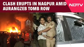 Nagpur News | Tensions Erupt In Nagpur Over Aurangzeb Tomb: Stone Pelting And Vehicle Vandalism