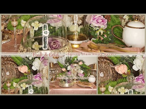 The Pink and Gold Spring Serving Station | 2023 Spring Glam Décor Ideas | Decorate My Space 23