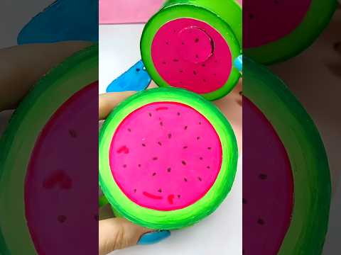 diy watermelon paper craft 🍉 #diy #shorts #art #craft  #howto