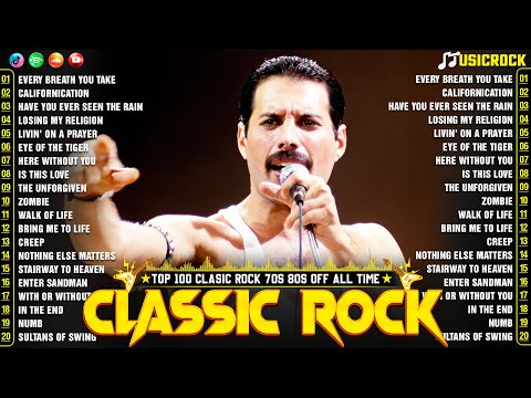 Queen, Aerosmith, Bon Jovi, Metallica, Nirvana, ACDC, U2🔥Best Classic Rock Songs 70s 80s 90s