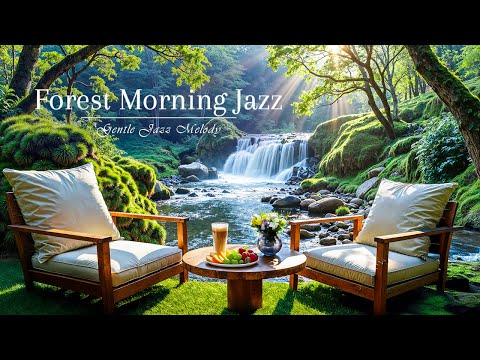 Forest Cafe Jazz Music | Morning Spring Coffee in Streamside with Gentle Jazz Melody for Great Mood