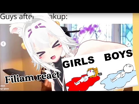 Filian react to memes compilation | Boys vs girls try not laugh