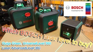 Which Bosch Laser level to buy? Quigo Green, UniversalLevel Advancedlevel 360 review by Benson Chik