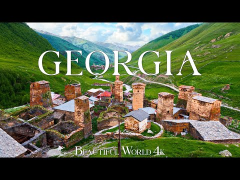 Georgia 4K - Where Towering Peaks Embrace Endless Green Valleys - Soothing Music