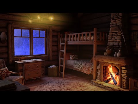 Freezing Snowstorm Sounds in Hut - Mighty Snowstorm Sounds for Sleeping, Relaxing and Healthy