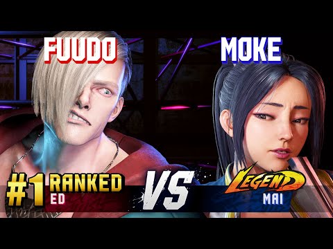 SF6 ▰ FUUDO (#1 Ranked Ed) vs MOKE (Mai) ▰ High Level Gameplay