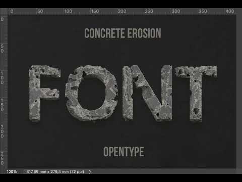 Concrete erosion Font