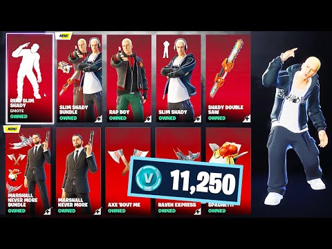 Fortnite BIGGEST Shopping/Spending Spree With 11,250 V-Bucks! (Eminem, Real Slim Shady)